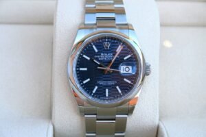 ROLEX 126200 DATEJUST WATCH BLUE MOTIF OYSTER NIB
