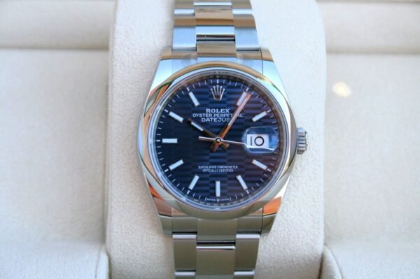 ROLEX 126200 DATEJUST WATCH BLUE MOTIF OYSTER NIB