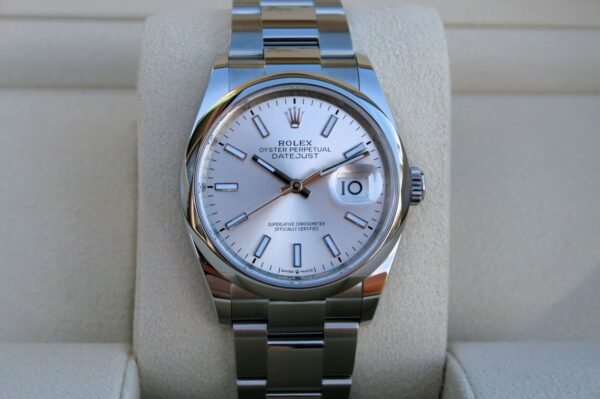 ROLEX 126200 DATEJUST WATCH SILVER MARKER OYSTER NIB