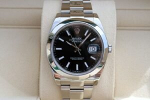 ROLEX 126300 DATEJUST 41MM BLACK STICK DIAL