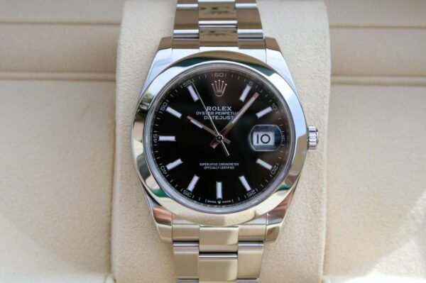 ROLEX 126300 DATEJUST 41MM BLACK STICK DIAL