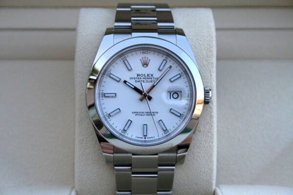 ROLEX 126300 DATEJUST 41MM WHITE STICK DIAL