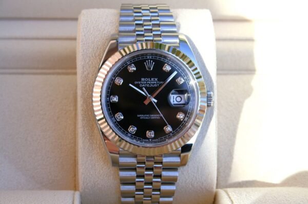 ROLEX 126334 DATEJUST 41MM WACH BLACK DIAMOND DIAL