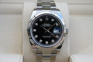 ROLEX 126334 DATEJUST 41MM WACH BLACK DIAMOND DIAL NIB