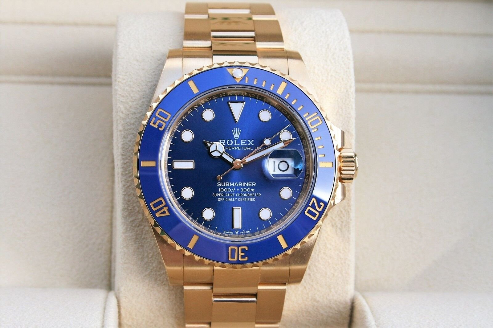 ROLEX 126618 SUBMARINER BLUE 18K YELLOW GOLD