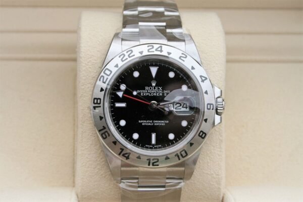 ROLEX 16570 EXPLORER II 40MM WATCH BLACK DIAL NIB