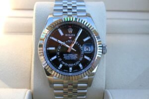 ROLEX 326934 SKYDWELLER WATCH BLACK DIAL JUBILEE BAND