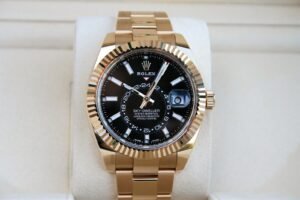 ROLEX 326938 SKY-DWELLER WATCH 18K BLACK DIAL