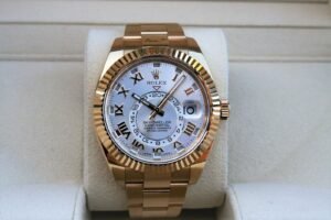 ROLEX 326938 SKY-DWELLER WATCH 18K SILVER ROMAN