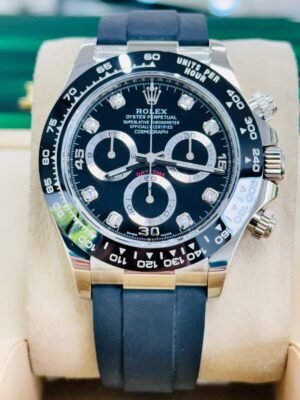 Rolex Cosmograph Daytona 116519 Oysterflex Factory Black Diamond Dial BOX/PAPERS