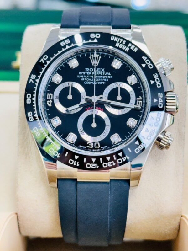 Rolex Cosmograph Daytona 116519 Oysterflex Factory Black Diamond Dial BOX/PAPERS