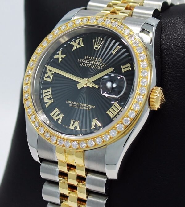 Rolex Datejust 116233 2Tone 18K Yellow Gold /SS 1.30CT Diamond Bezel Watch *MINT