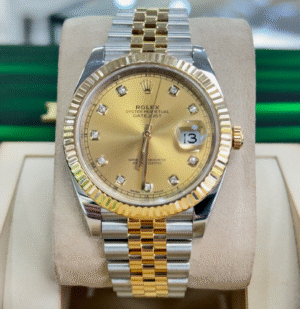 Rolex Datejust 126333 41 Factory Champagne Diamond Dial jubilee Watch BOX/PAPERS