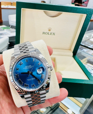 Rolex Datejust 126334 41mm Jubilee Blue Dial 18K White Gold Bezel Watch UNWORN