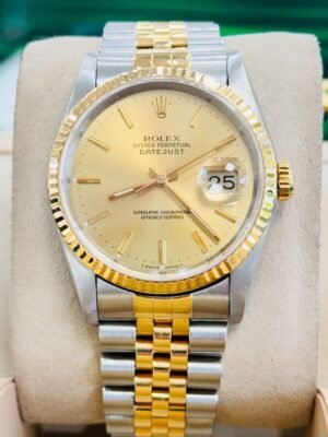 Rolex Datejust 16233 18k Yellow Gold and Steel Jubilee Bracelet Watch