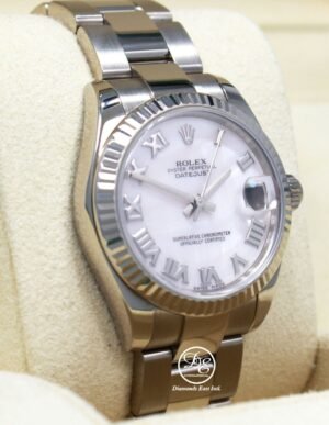 Rolex Datejust 31mm 18K White Gold 178279 Oyster Factory MOP Roman Dial *MINT*