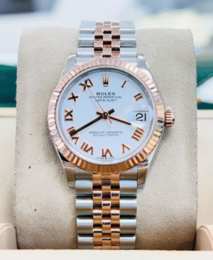 Rolex Datejust 31mm 278271 18k Rose Gold and Steel Jubilee White Dial Watch