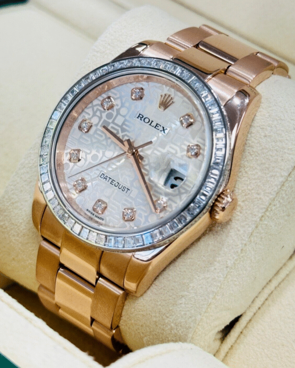 Rolex Datejust 36 Rose Gold 116285BBR Factory Diamond Bezel Factory Diamond Dial