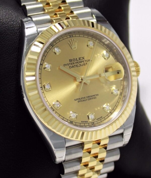 Rolex Datejust 41mm 126333 Jubilee 18K Yellow Gold/SS Factory Diamond Watch *NEW