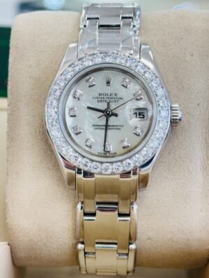 Rolex Datejust Masterpiece Pearlmaster 80299 Factory MOP Diamond Dial Bezel B/P