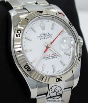 Rolex Datejust Turnograph 116264 White Dial 18K White Gold Bezel *Mint*