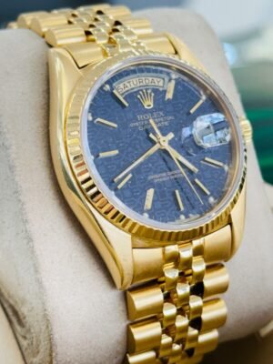 Rolex Day-Date 36 18038 Factory Blueish / Purple Jubilee Dial Rare Jubilee Band
