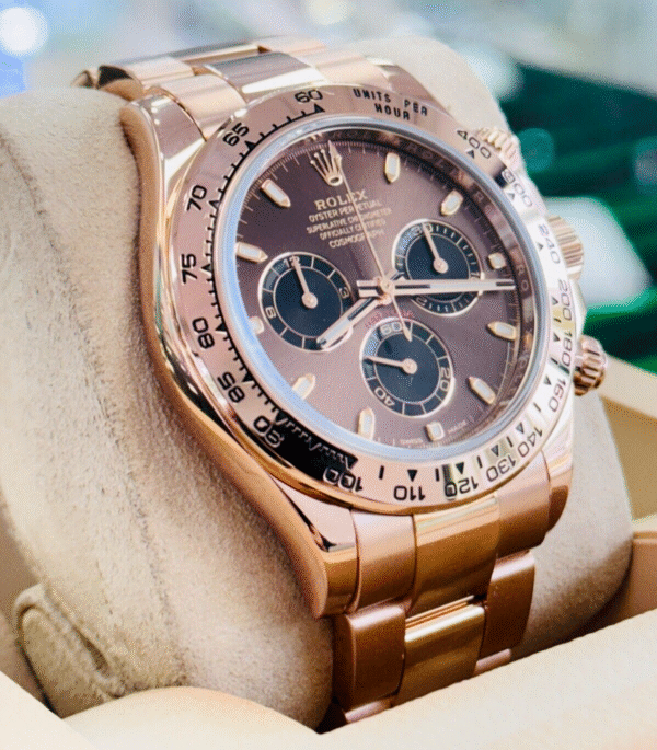 Rolex Daytona 116505 40 18k Rose Gold Chocolate Black SubDials Watch BOX/PAPERS