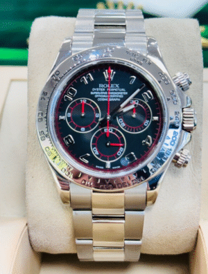 Rolex Daytona 116509 Cosmograph 40mm Black Racing Dial 18K White Gold Box/Paper