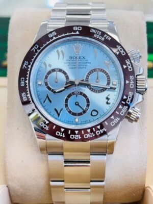 Rolex Daytona 116520 Cosmograph CUSTOM CERAMIC BEZEL CUSTOM BLUE ARABIC Dial 40m