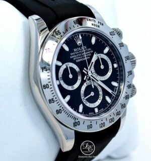 Rolex Daytona 116520 Cosmograph Steel Oyster & Rubber B Black Dial Papers MINT
