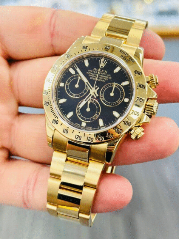 Rolex Daytona 116528 18k Yellow Gold Cosmograph Oyster Bracelet Watch