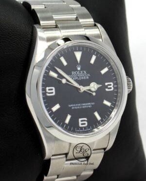 Rolex Explorer I 114270 Steel Oyster Black Dial Bezel Engrvd Model! B/PAPERS