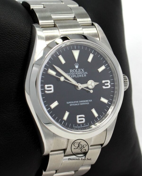 Rolex Explorer I 114270 Steel Oyster Black Dial Bezel Engrvd Model! B/PAPERS
