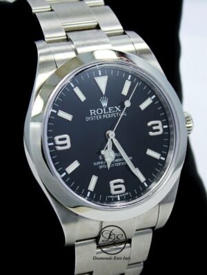 Rolex Explorer I 39mm 214270 Steel Oyster Black Dial Watch PAPERS MINT