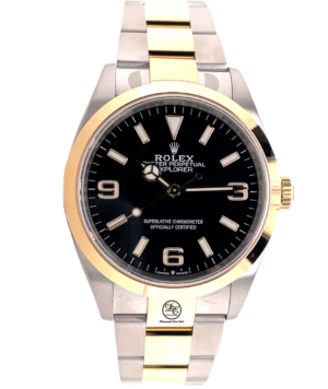 Rolex Explorer I Two Tone 124273 36mm 18k yellow gold / SS Watch 2022 UNWORN