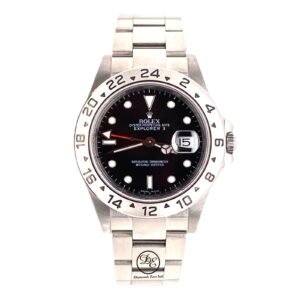 Rolex Explorer II 16570 Black Dial 40mm GMT Stainless Steel Watch PAPERS