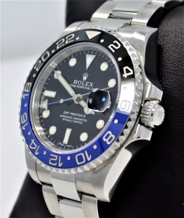Rolex GMT-MASTER II 116710 BLNR BATMAN Black/Blue Ceramic Bezel Watch *MINT*