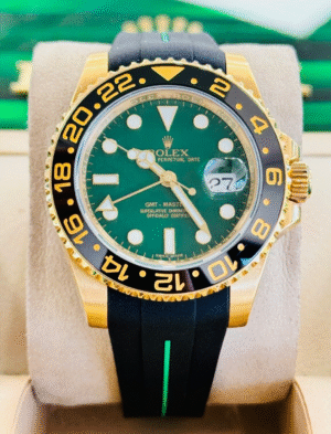 Rolex GMT-Master II 116718 Ceramic Bezel Green Dial Yellow Gold Watch BOX/PAPERS
