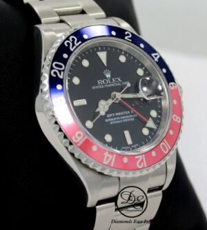 Rolex GMT-Master II 16710 PEPSI Blue / Red Bezel 40MM Steel Oyster Watch Mint