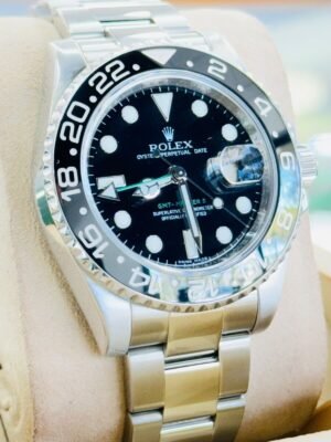 Rolex GMT-Master II 40mm 116710LN Oyster Black Ceramic Bezel Watch PAPERS