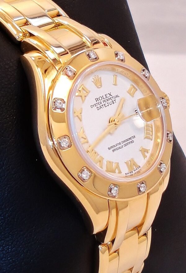 Rolex Masterpiece 80318 18K Yellow Gold Factory 12 Diamond Bezel M Serial Mint