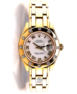 Rolex Masterpiece 80318 18K Yellow Gold Factory 12 Diamond Bezel Watch MINT