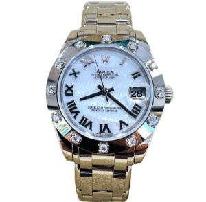 Rolex Masterpiece 81319 18K White Gold 34mm MOP Dial 12 Diamond Bezel UNWORN