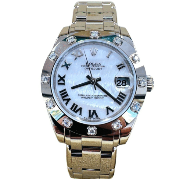 Rolex Masterpiece 81319 18K White Gold 34mm MOP Dial 12 Diamond Bezel UNWORN