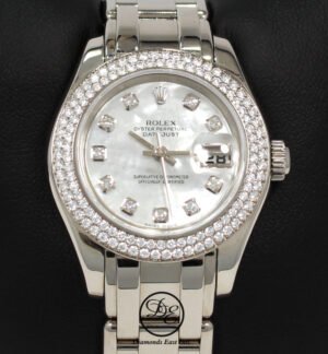 Rolex Masterpiece Pearlmaster 80339 18K White Gold Factory Diamond Bezl MOP Dial