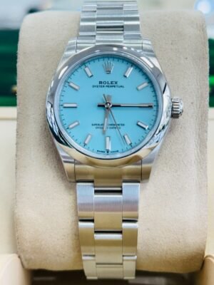 Rolex Oyster Perpetual 31 277200 Factory Turquoise Blue “Tiffany” Dial Box/Paper