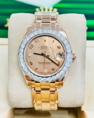 Rolex Pearlmaster Datejust 81285 Factory Mother of Pearl Arabic Numbers Diamond