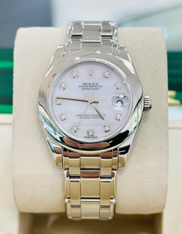Rolex PearlMaster Masterpiece 34mm 81209 18k white gold Factory MOP Diamond Dial