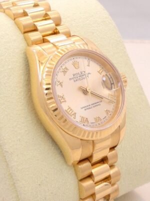 Rolex President Datejust 179178 18K Yellow Gold New Style Lady's Watch Mint