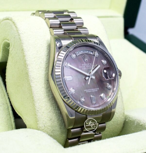 ROLEX President DAY-DATE 118239 18K White Gold Tahitian MOP Diamond Dial *MINT*